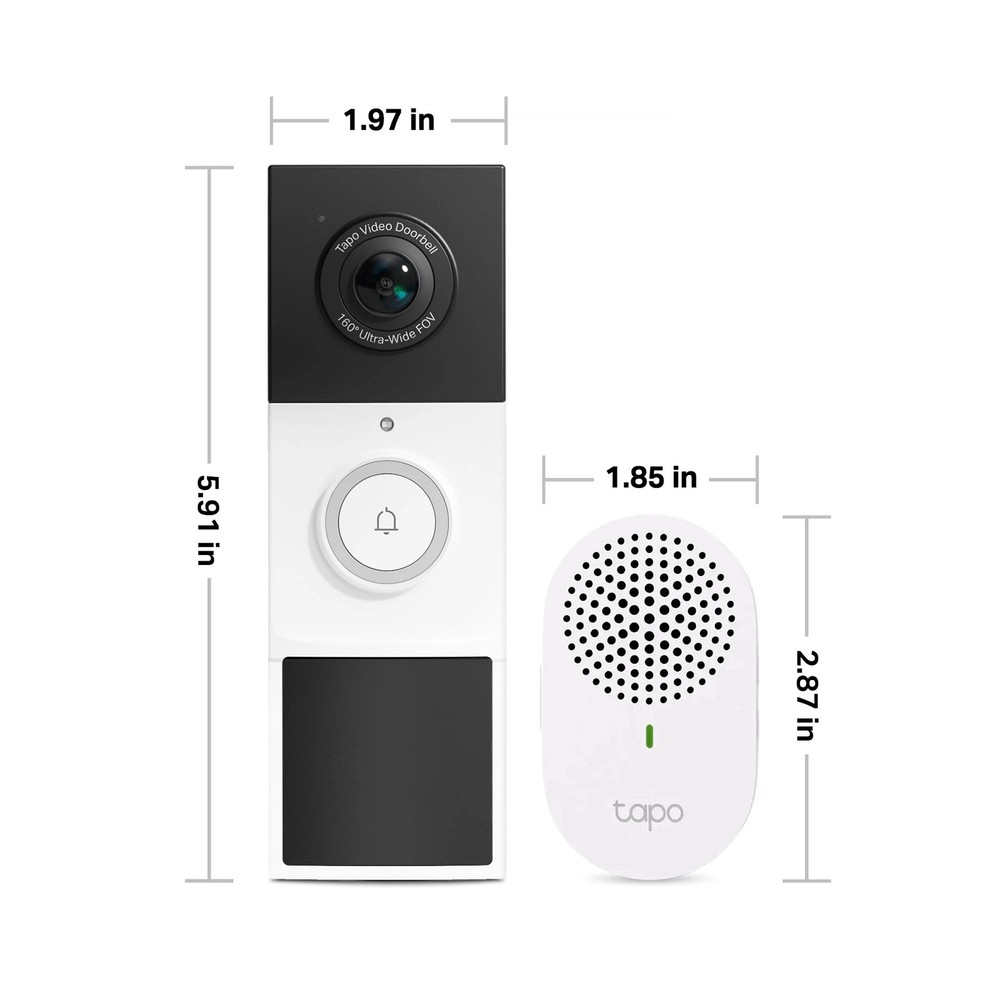 Wireless Smart Video Doorbell Camera Battery Operated