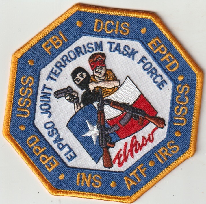 El Paso Joint Terrorism Task Force obsolete patch shipped from Australia
