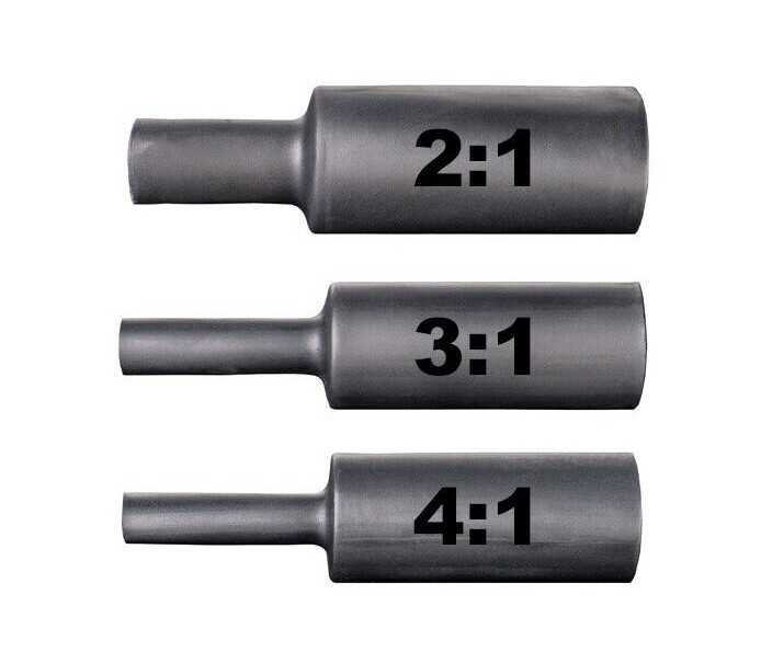 3:1 Heat Shrink Tubing Heavy Duty Black Polyolefin Marine Grade Sleeving LOT