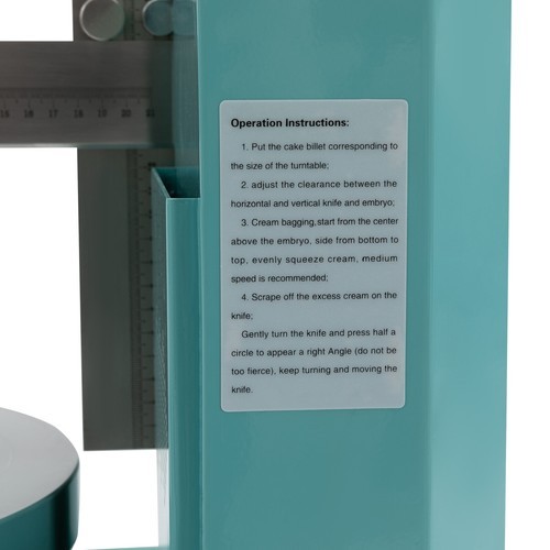 Cake Cream Spreading Coating Smearing Machine Automatic Cake Wiping Machine Blue