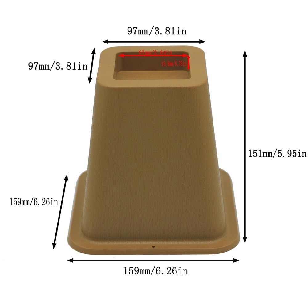Adjustable Bed Risers and Furniture Risers, Heavy Duty Plastic Table Risers 3...
