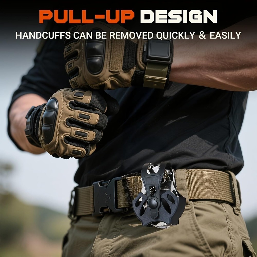 Polymer Handcuff Case Quick Release Duty Holster MOLLE Compatible Belt Clip