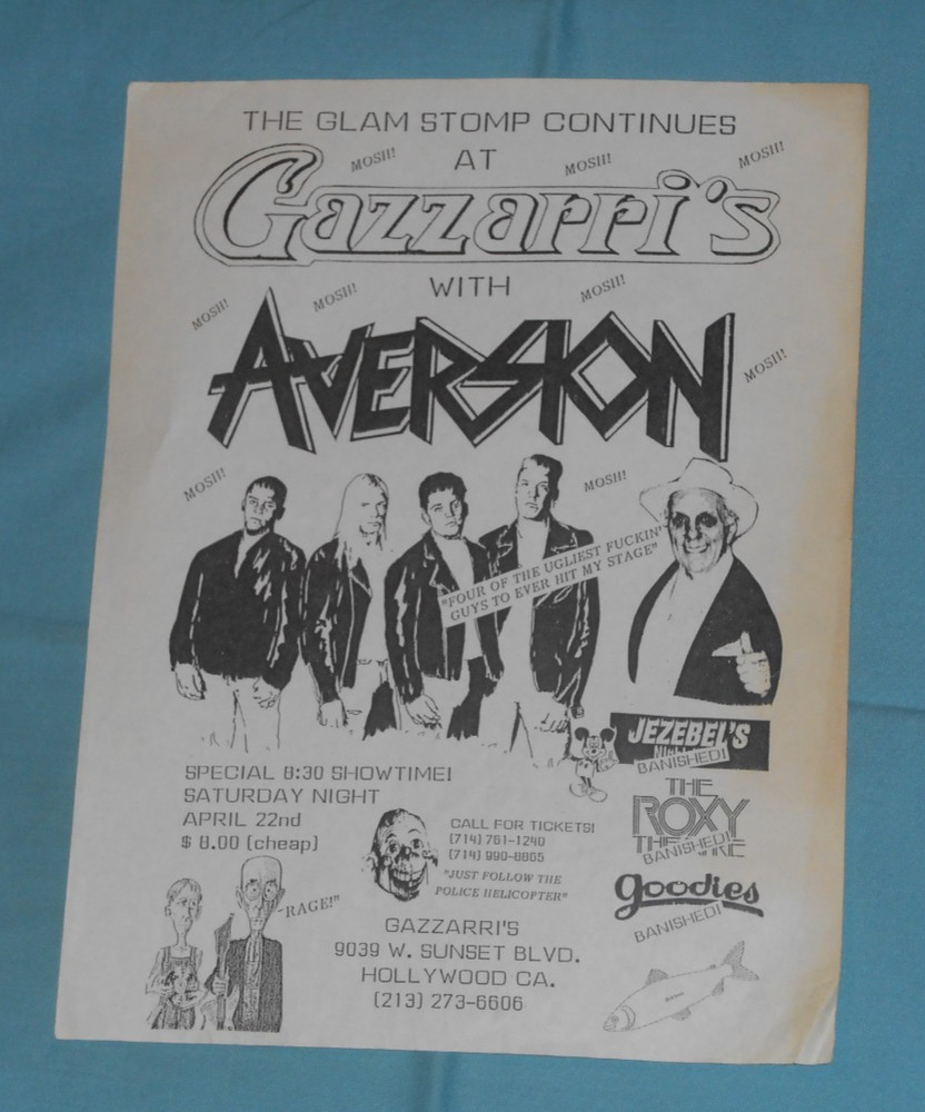 original flyer and mini-poster AVERSION