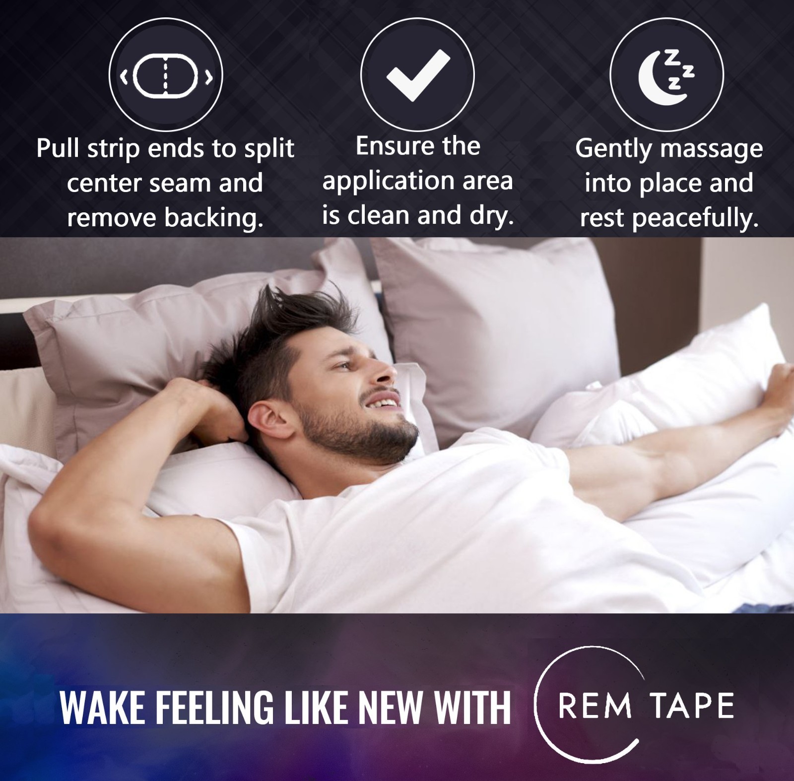 REM Tape™ (Hydration - 30 Strips) - Premium Strip Tape For Sleeping & Snoring