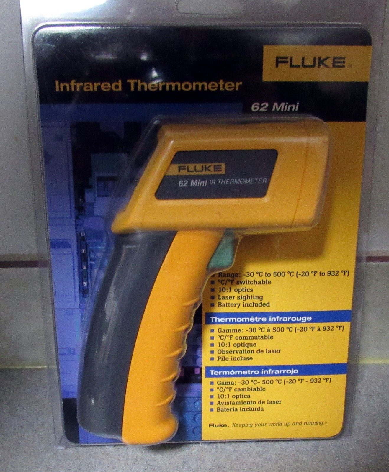 NOS Fluke 62 Mini Infrared Thermometer - Still Sealed in Original Packaging