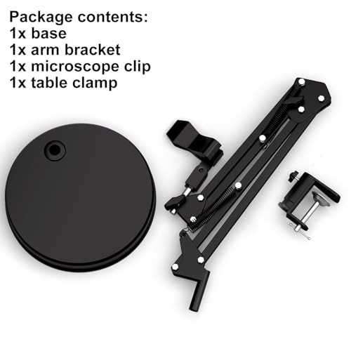 "Adjustable 21" USB Digital Microscope Stand with Table Clamp - Max Diameter 6cm