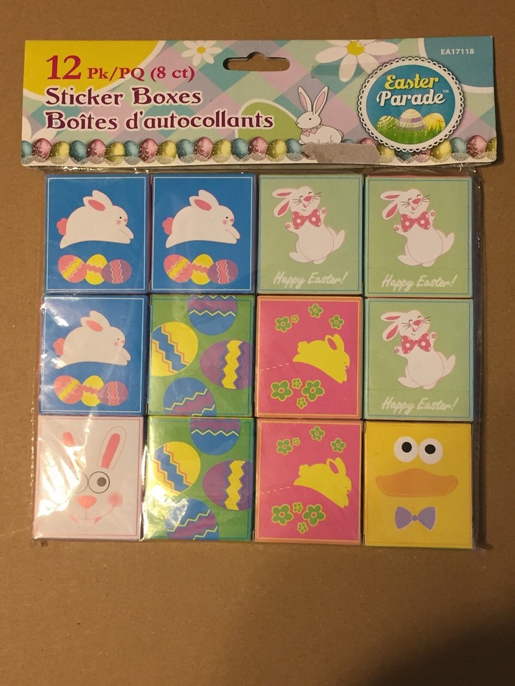 EASTER PARADE 12 PK/PQ (8 CT) STICKER BOXES