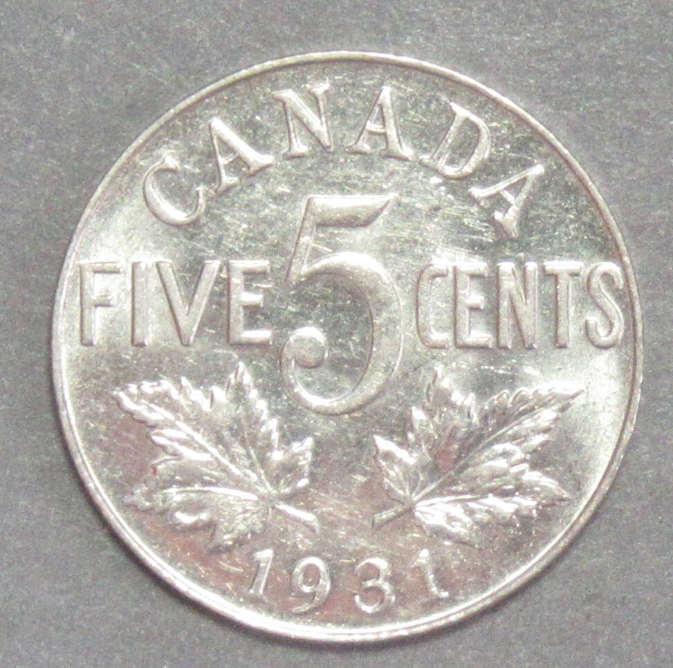 CANADA 1931 FIVE CENT ATTRACTIVE CHOICE AU.