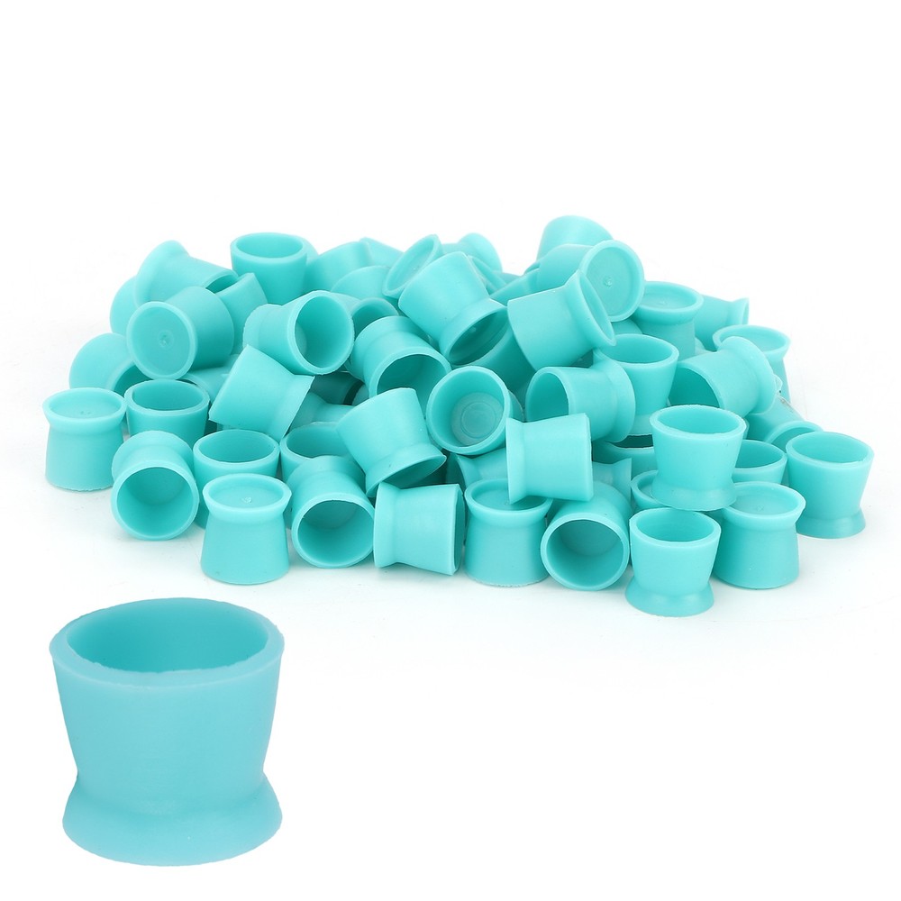 300pcs Disposable Tattoo Ink Cups Blue