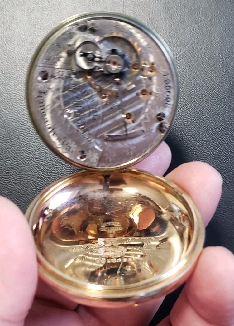 Antique Rare Hamilton Pocket Watch Grade 935, Size 18, Gold Filled 17j Works