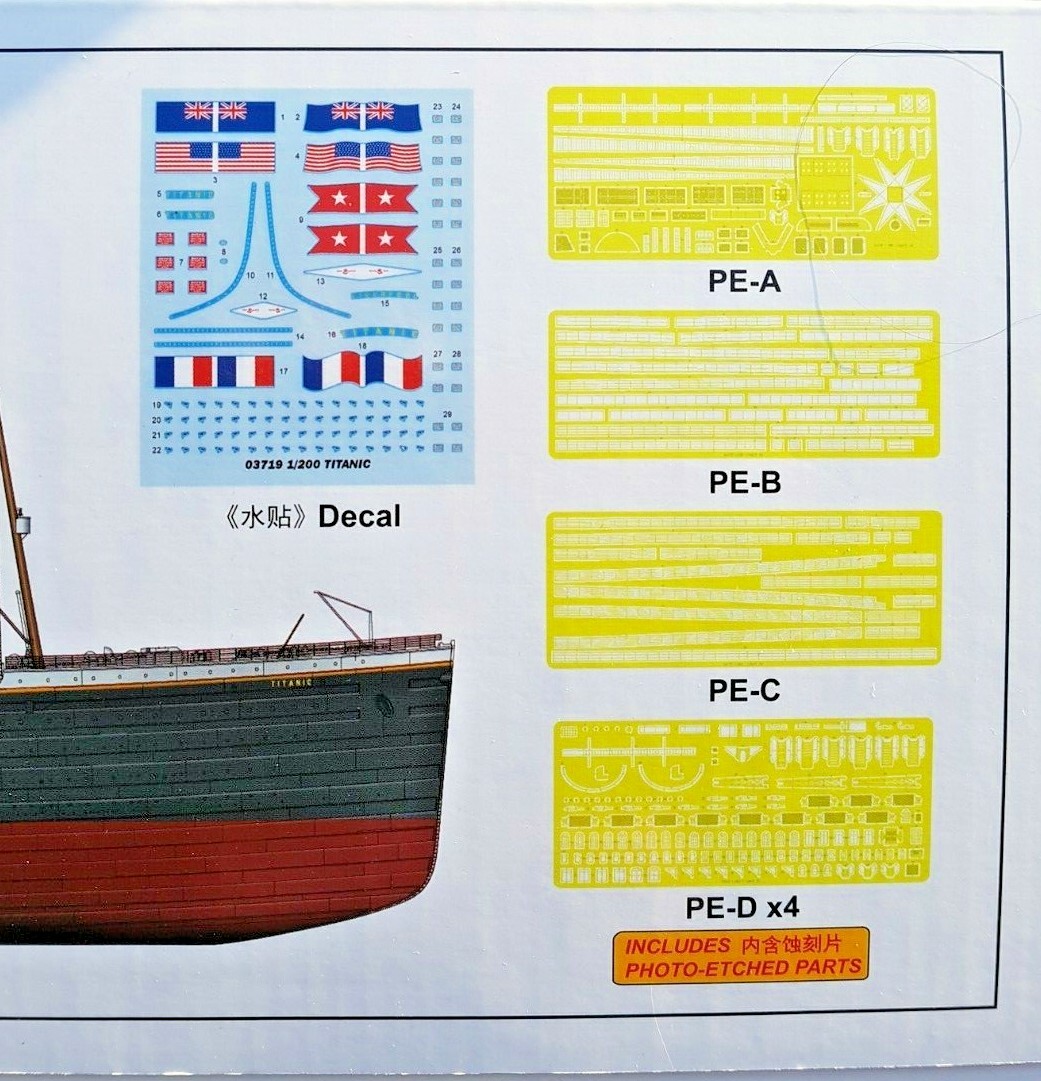 TRUMPETER 1/200 TITANIC The Queen Of the Ocean liner 03719 P/E PARTS &LED LIGHTS