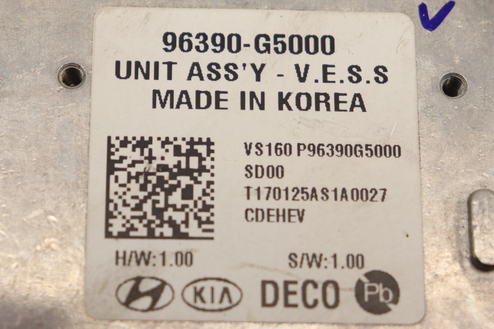 2017-2019 KIA NIRO VIRTUAL ELECTRIC ENGINE SOUND CONTROL COMPUTER MODULE OEM#67