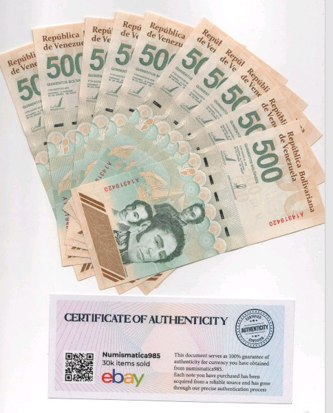 VENEZUELA 500 Digitales x2 2023 CIR  NEW 500 Million Bolívares COA Included.