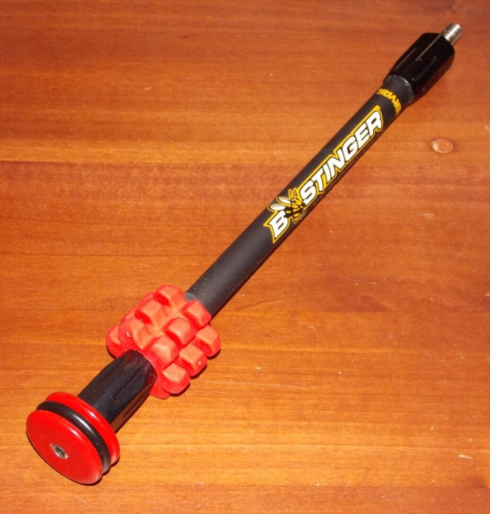 Bee Stinger MicroHex 10" Stabilizer in Matte Black w/Red - B Stinger