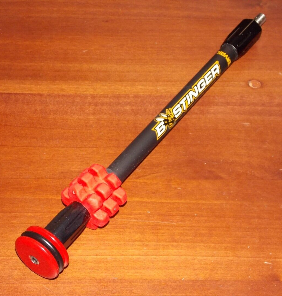 Bee Stinger MicroHex 10" Stabilizer in Matte Black w/Red - B Stinger