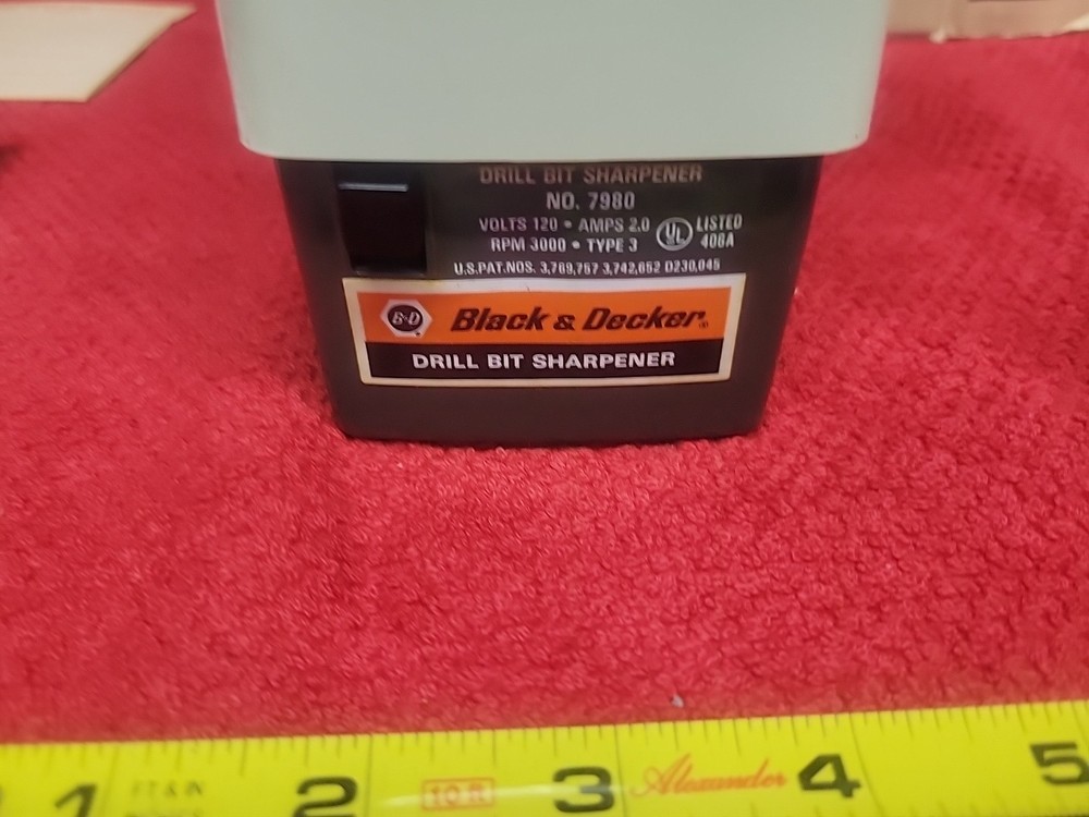 BLACK & DECKER DRILL BIT SHARPENER NO.7980 USA 🇺🇸