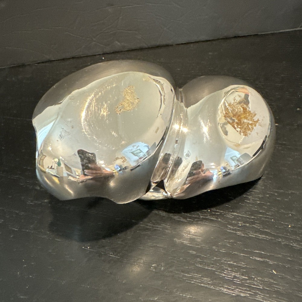 VTG Silver Plated Double Swan Trinket Dish Candy Bowl Ashtray