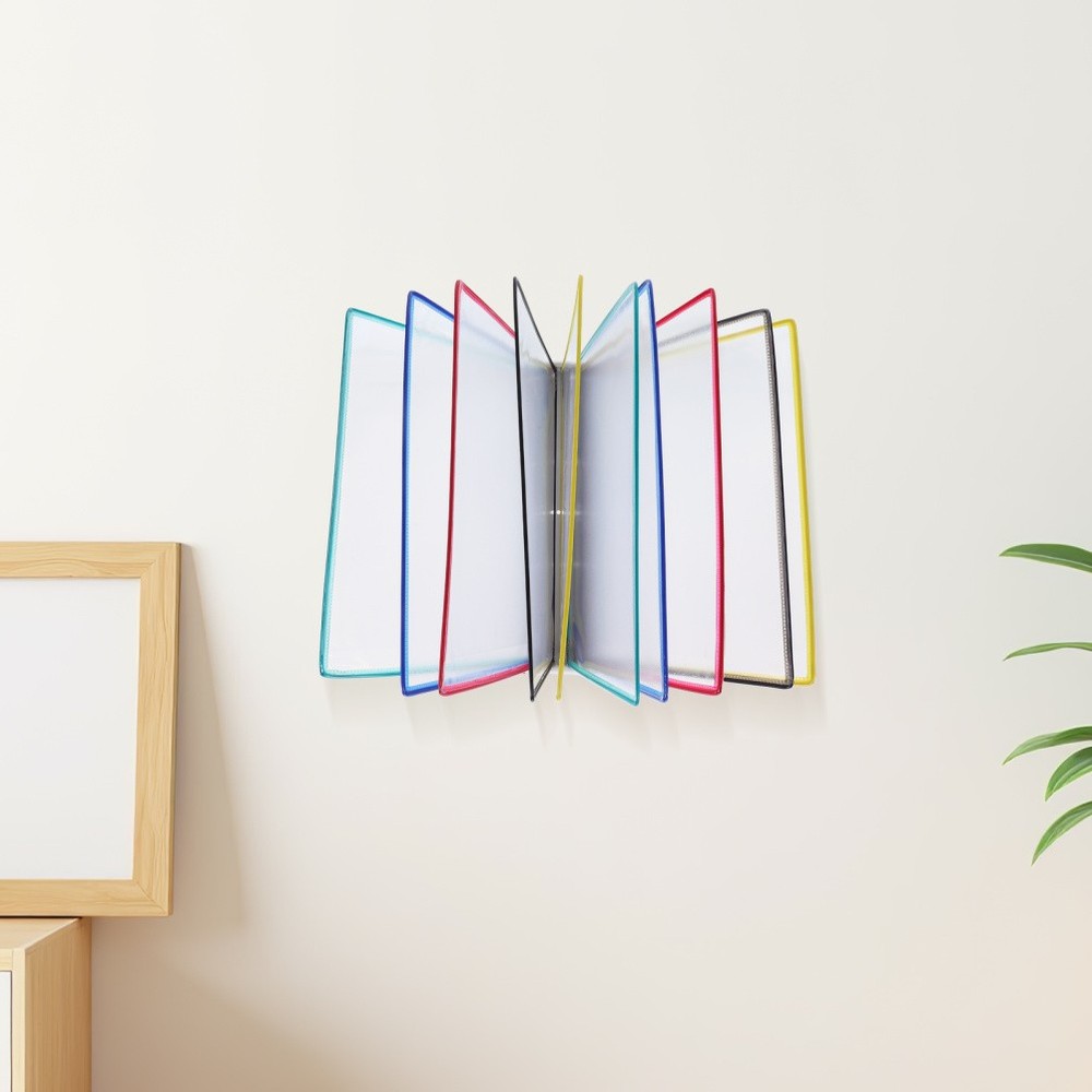 Wall Mount File Organizer: A4 Document Hanging Storage Holder With 10 Clear