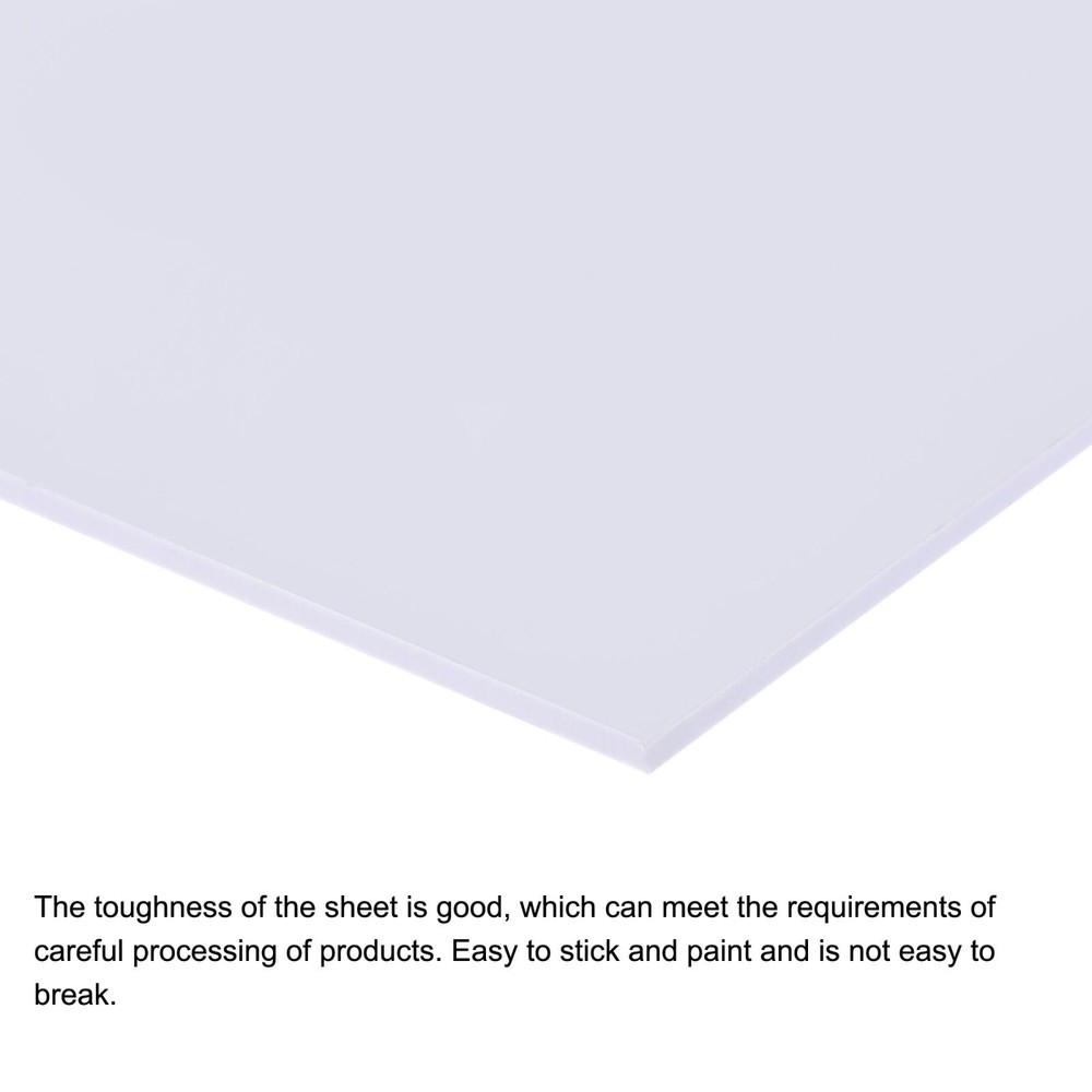 White ABS Plastic Sheet 7x4x0.2" for Building Model, Panel