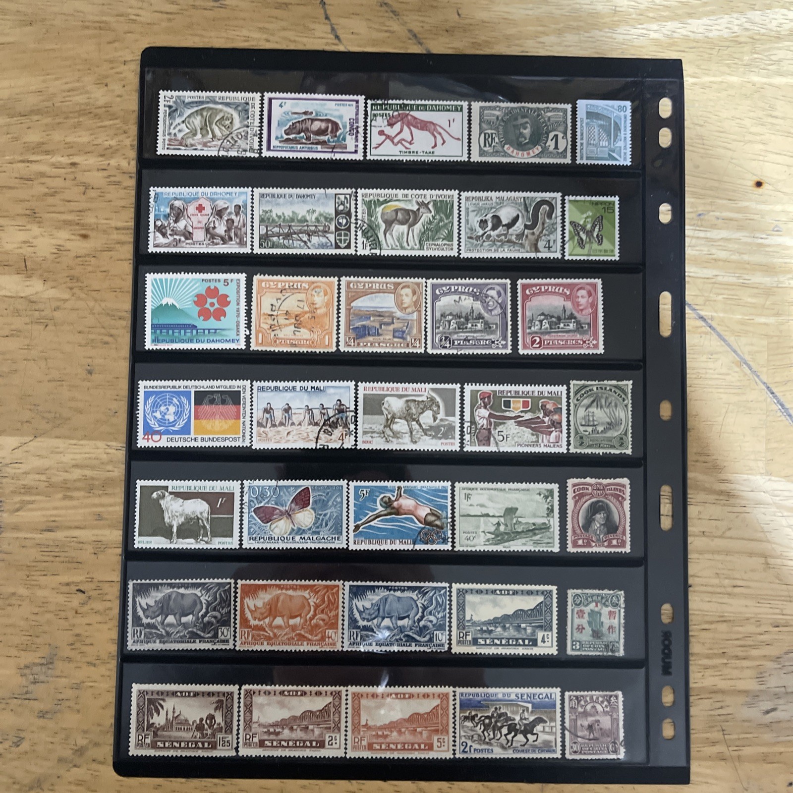 Lot of new and used stamps from all over the world. Off Paper.