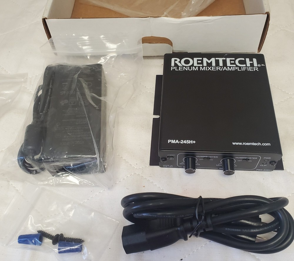 Roemtech PMA245H Plenum Mixer Amplifier 45W Stereo Amp for Classroom Audio