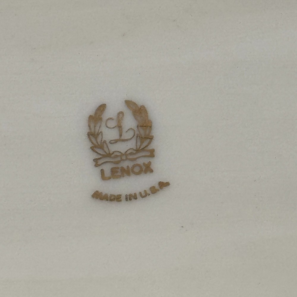 Lenox Ivory Rectangular Celery Asparagus Serving Tray Platter 13.5" Silver Trim