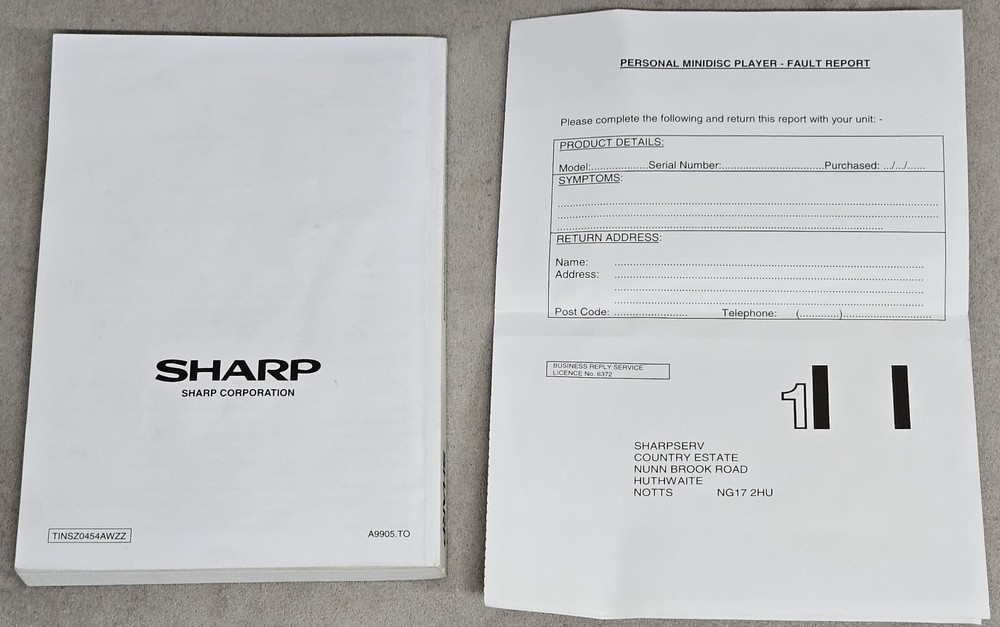 Sharp Mini Disc Portable MD-MT15H