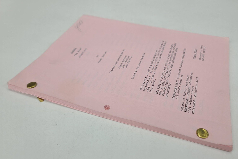 CHEERS / Phoef Sutton 1991 TV Script, Sharon Case & Joyce Agu "Go Make"