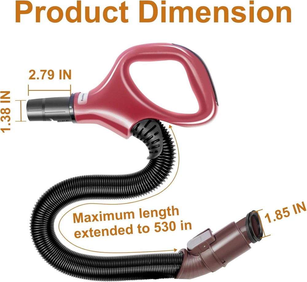 ZU561 Replacement Hose Handle, Crevice Tool, Vacuum Adapters Red