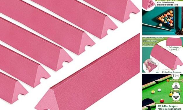 Pack KRubber Bumpers 8 Foot Pool Table Bumpers Replacement Pool Table Rail 6