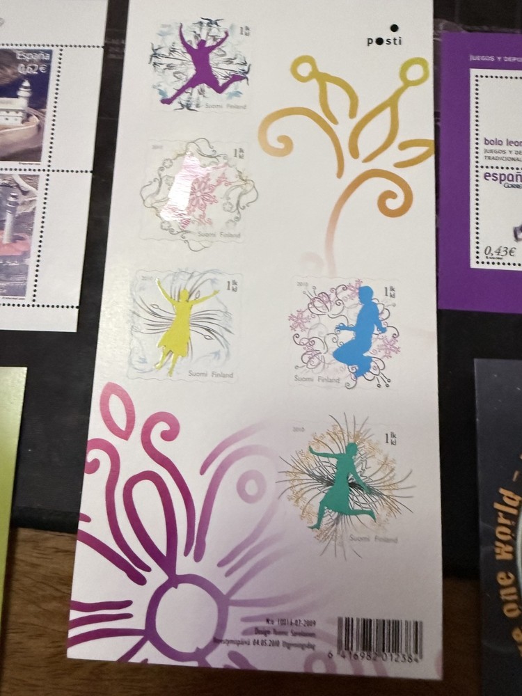 spanish stamps 5 random mini sheets