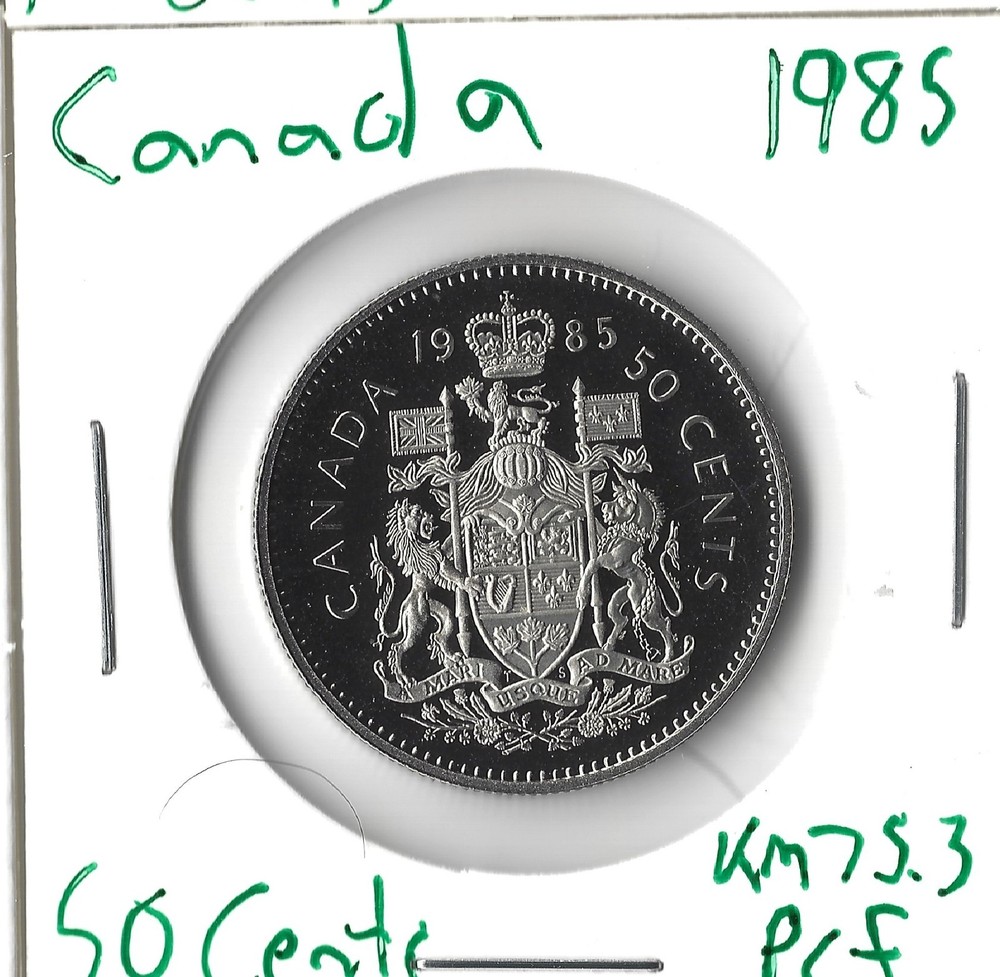 Coin Canada 50 Cents 1985 KM75.3, Proof