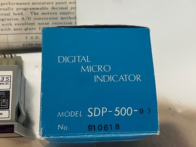 SHINYEI ELECTRIC DIGITAL MICRO INDICATOR, MODEL SDP-500-03, NOS