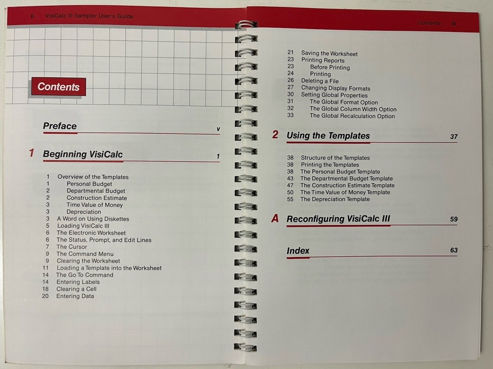 Vintage 1981 Apple III Visicalc Sampler User’s Guide