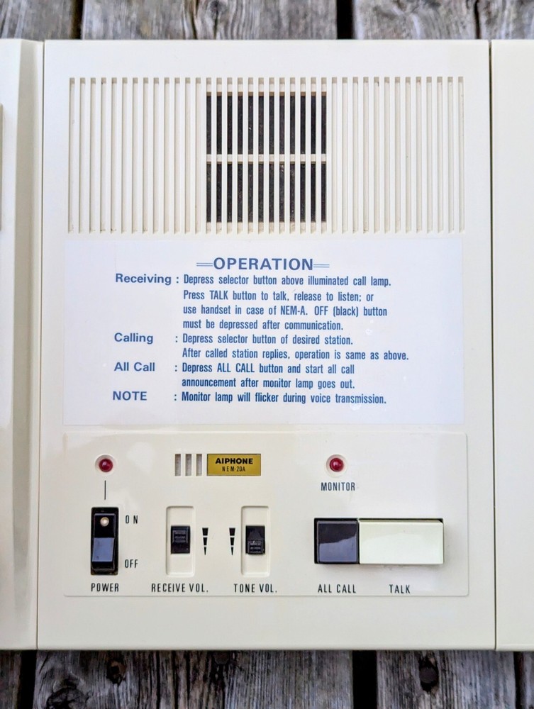 Aiphone NEM 20 CMaster Telephone Audio School Intercom System 20 Phone Lines