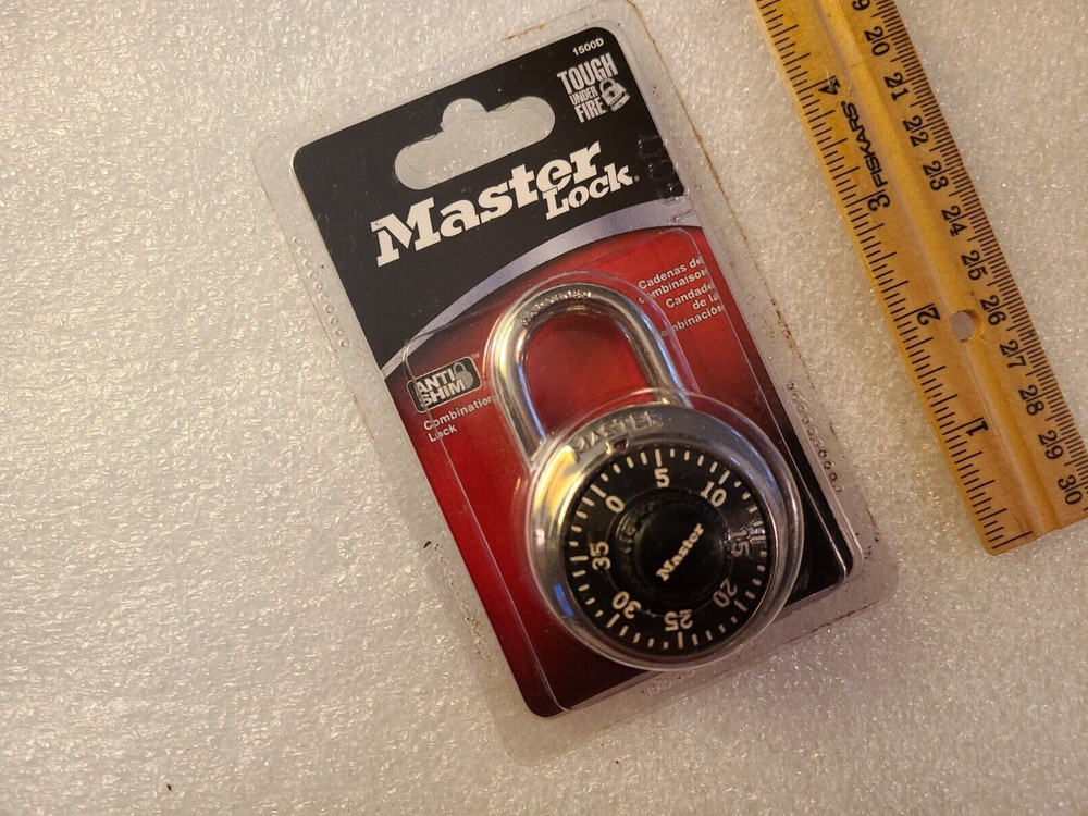 Master Lock 1500D 3/4” Combination Padlock Black/Silver
