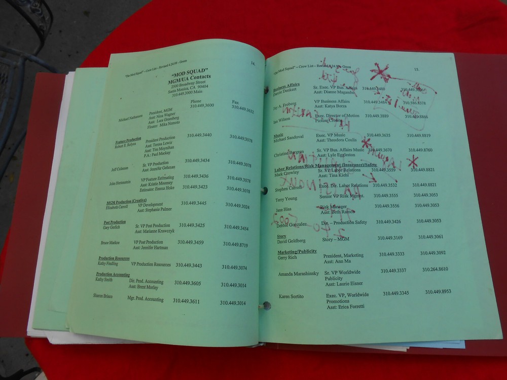 STEPHEN KAY & SCOTT SILVER-THE MOD SQUAD-SCREENPLAY-SCRIPT-FINAL DRAFT + MORE