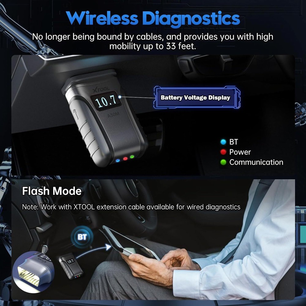 2026 XTOOL A30M V2.0 Bluetooth Bidirectional OBD2 Scanner Full Diagnostic Tool