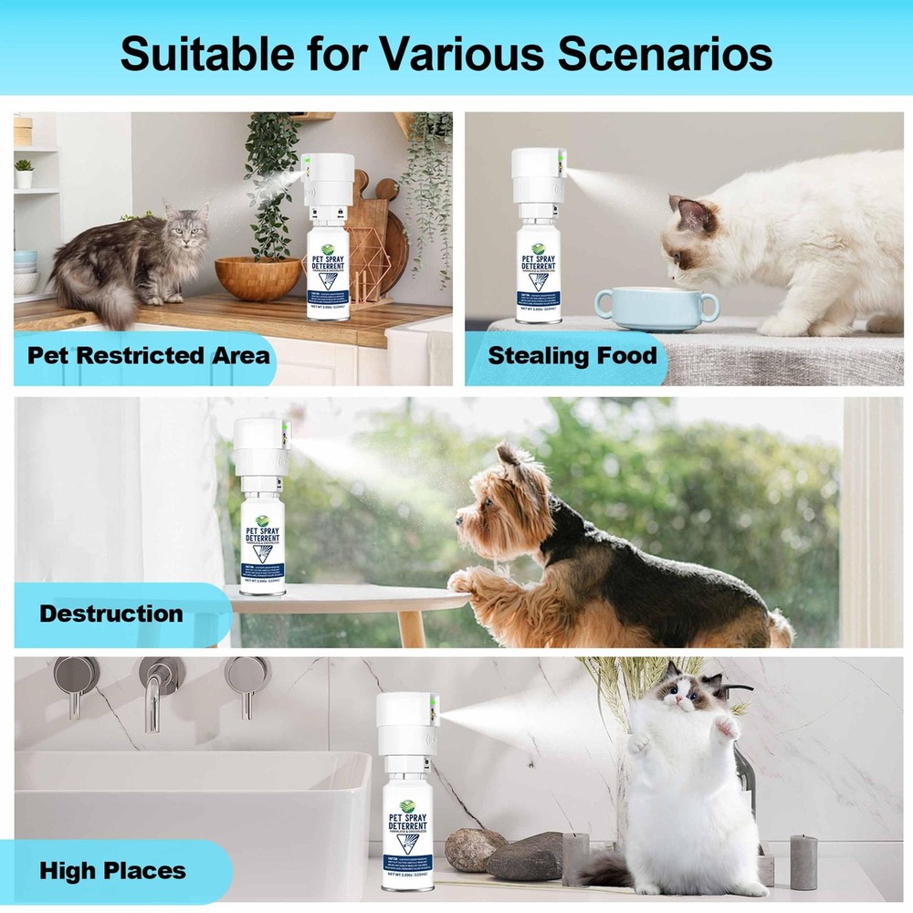Cat Spray Deterrent System, Automatic Cat Deterrent Spray, Motion Activated P...