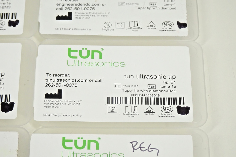 Lot x8) Engineered endontics Tun Ultrasonic Tip E1