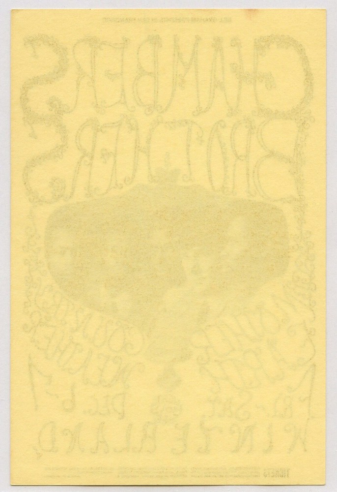 1968 CHAMBERS BROTHERS Winterland Handbill