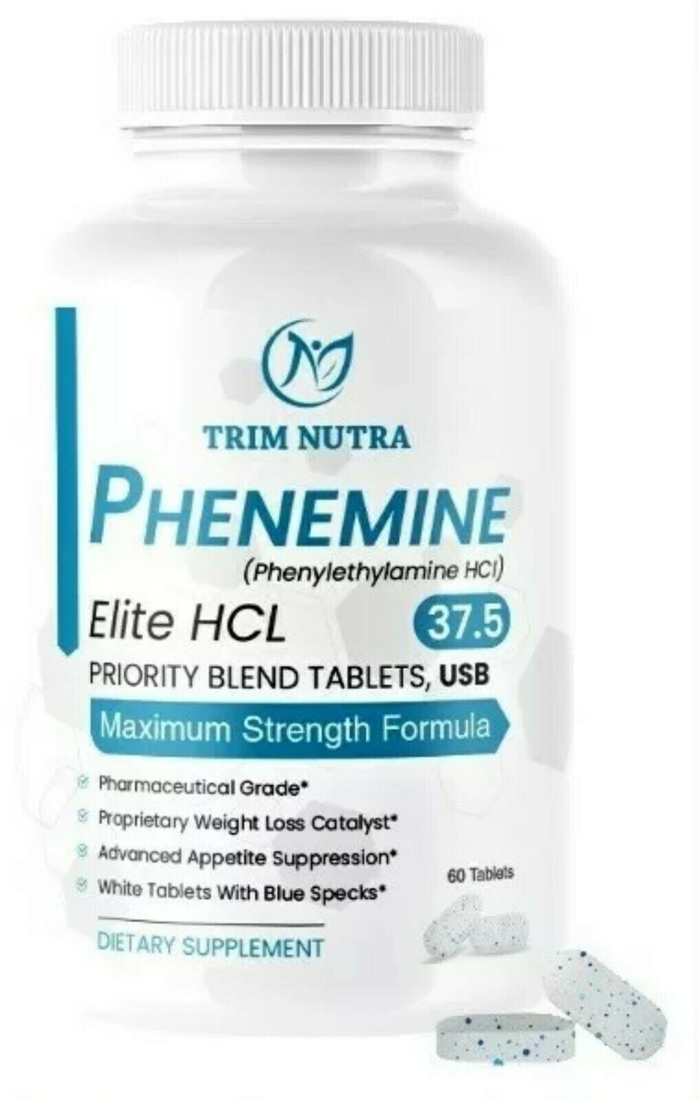 1 bottle of Phenemin Elit 37.5 Strong appetite suppressant and energy pill
