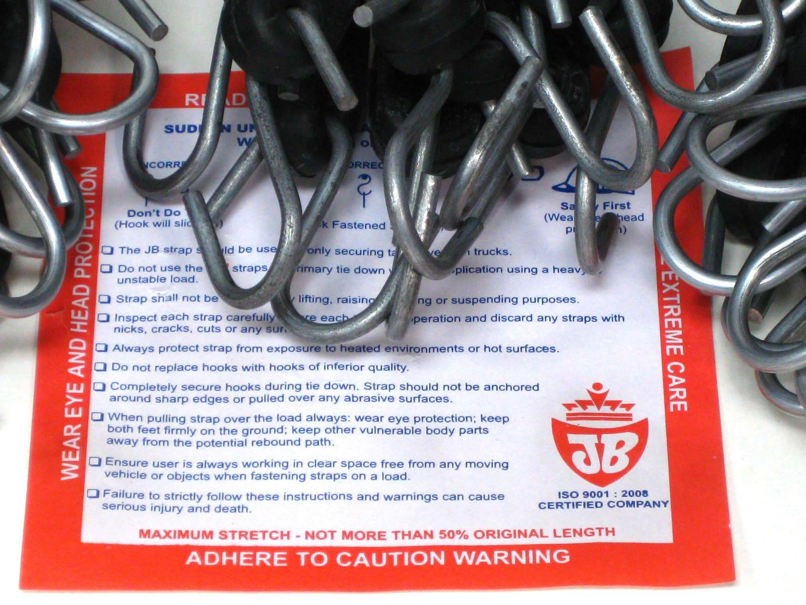 50 Mix Tarp Straps Heavy Duty REAL JB NATURAL RUBBER Bungee Truck Tarp Tie Down