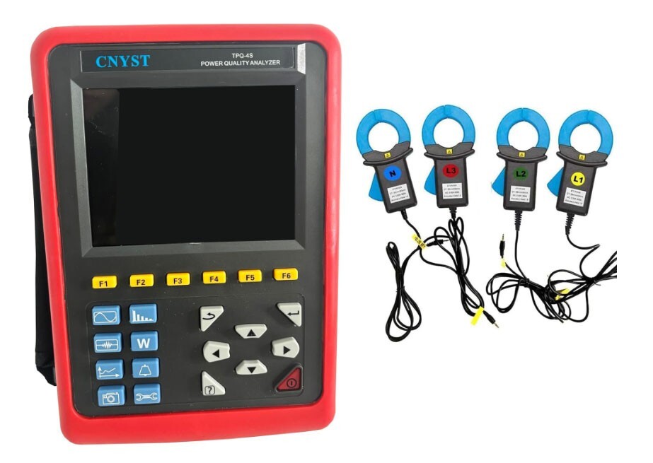 3-Phase Power Quality Analyzer Power Quality Logger with 4PCS Clamp Sensors