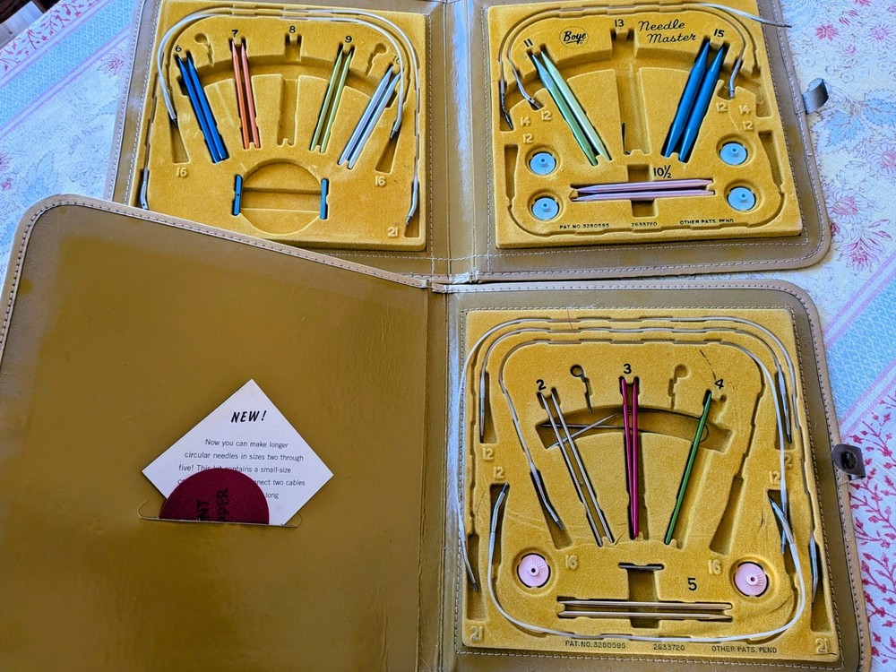 2 Vintage Round Needle Knitting Sets BOYE