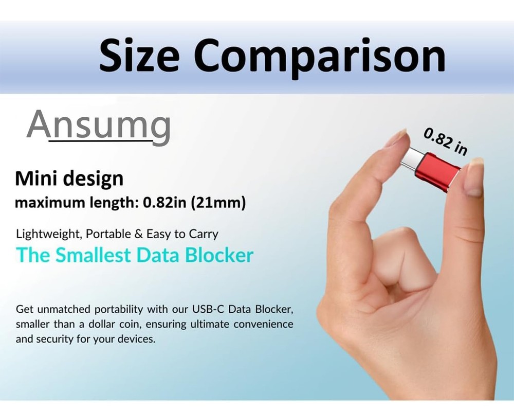 Data Blocker, USB A to A & C C Protect Against silver