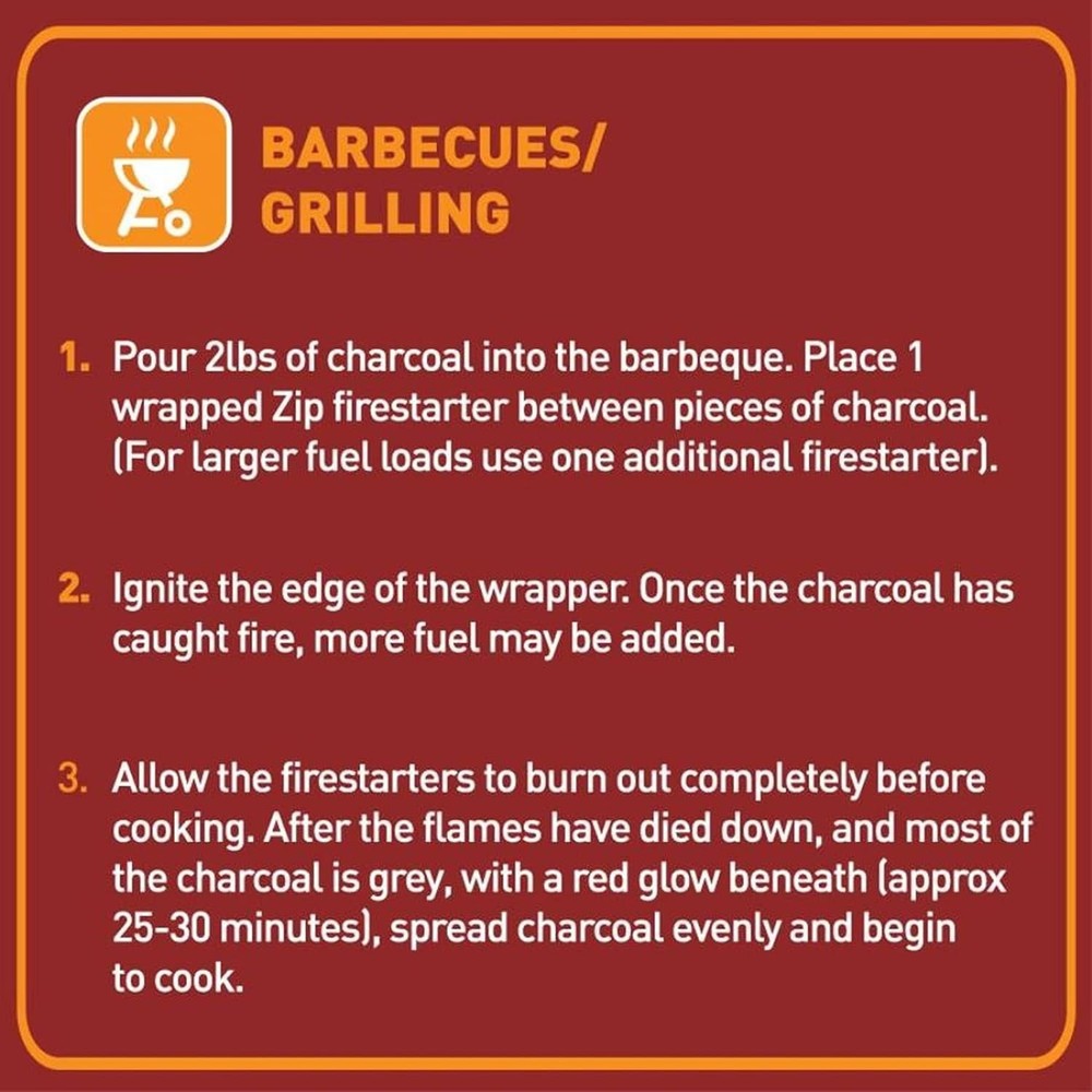 Zip 100537048 All Purpose Firestarter Cubes 16 Count, White Label