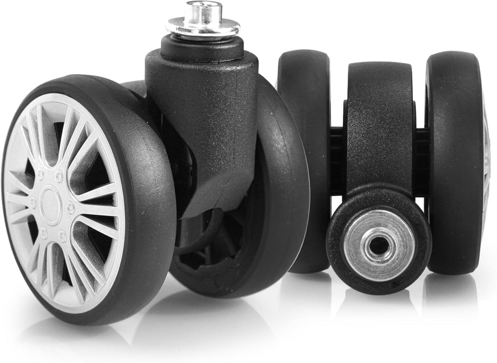 Zoofen Luggage Replacement Wheels 2 pcs Suitcase Silver