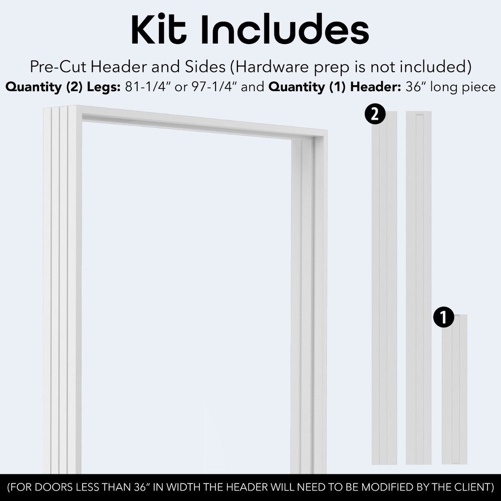 Interior Primed Paint Grade Door Jamb Frame Kit