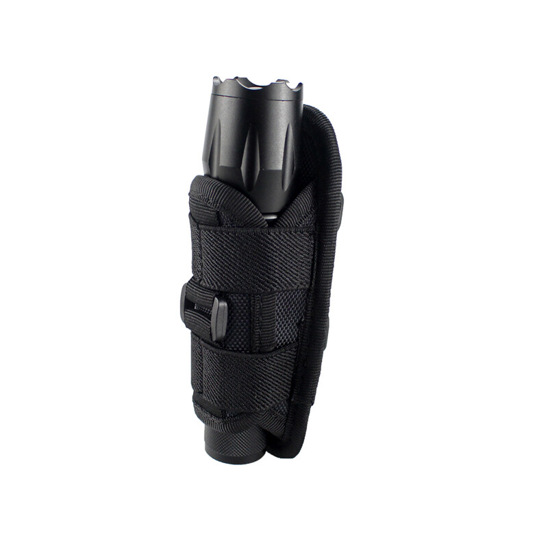 Tactical 360 Degrees Rotatable Flashlight Pouch Holster Torch Case for Belt